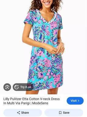 Lilly Pulitzer Etta Citton V-neck Dress